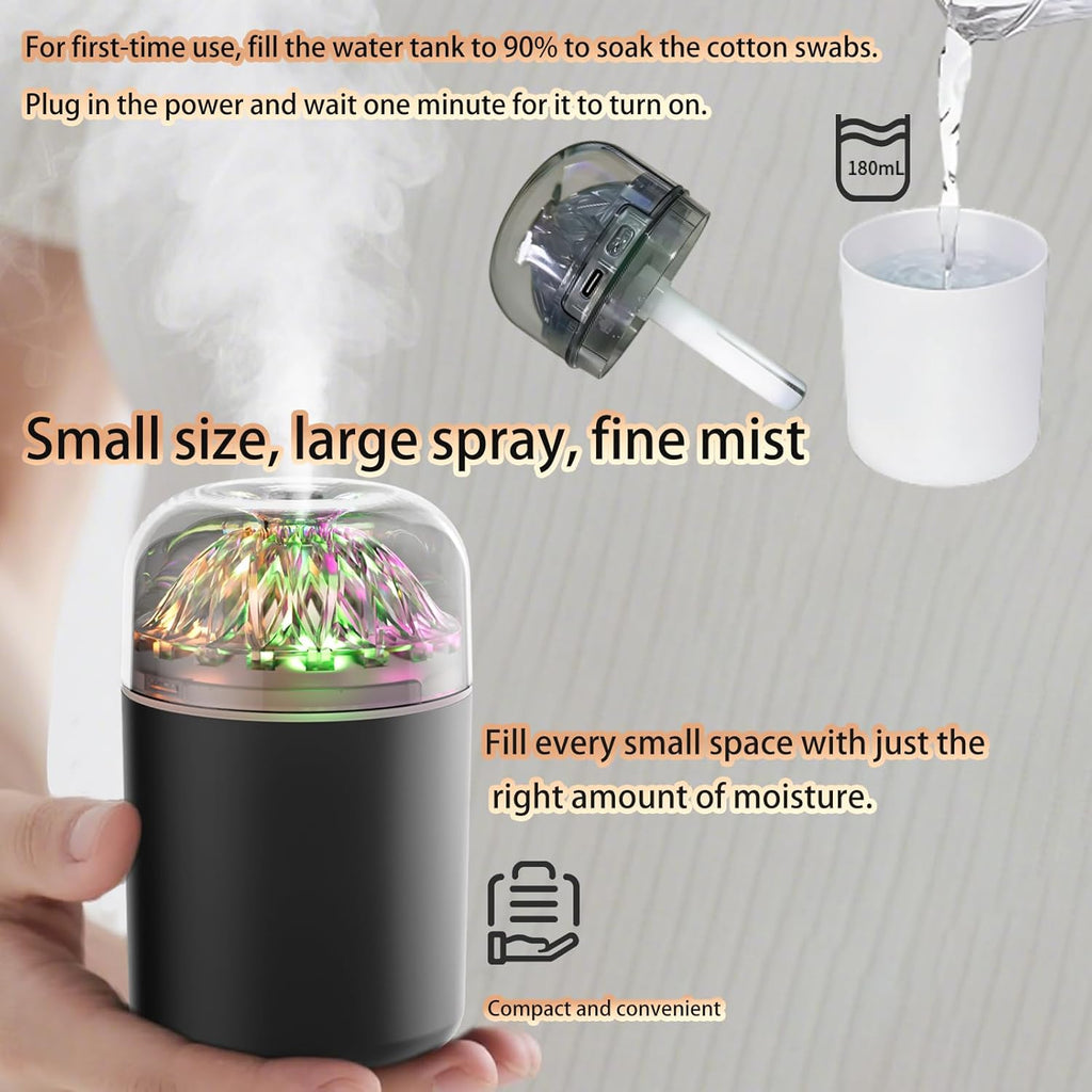 USB Mini Humidifier with Colorful LED Light