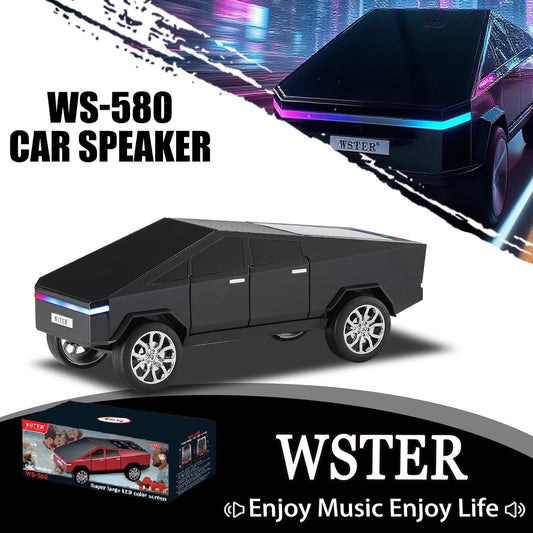 WSTER-580 New Cybertruck Car Shaped Wireless Bluetooth Speakers