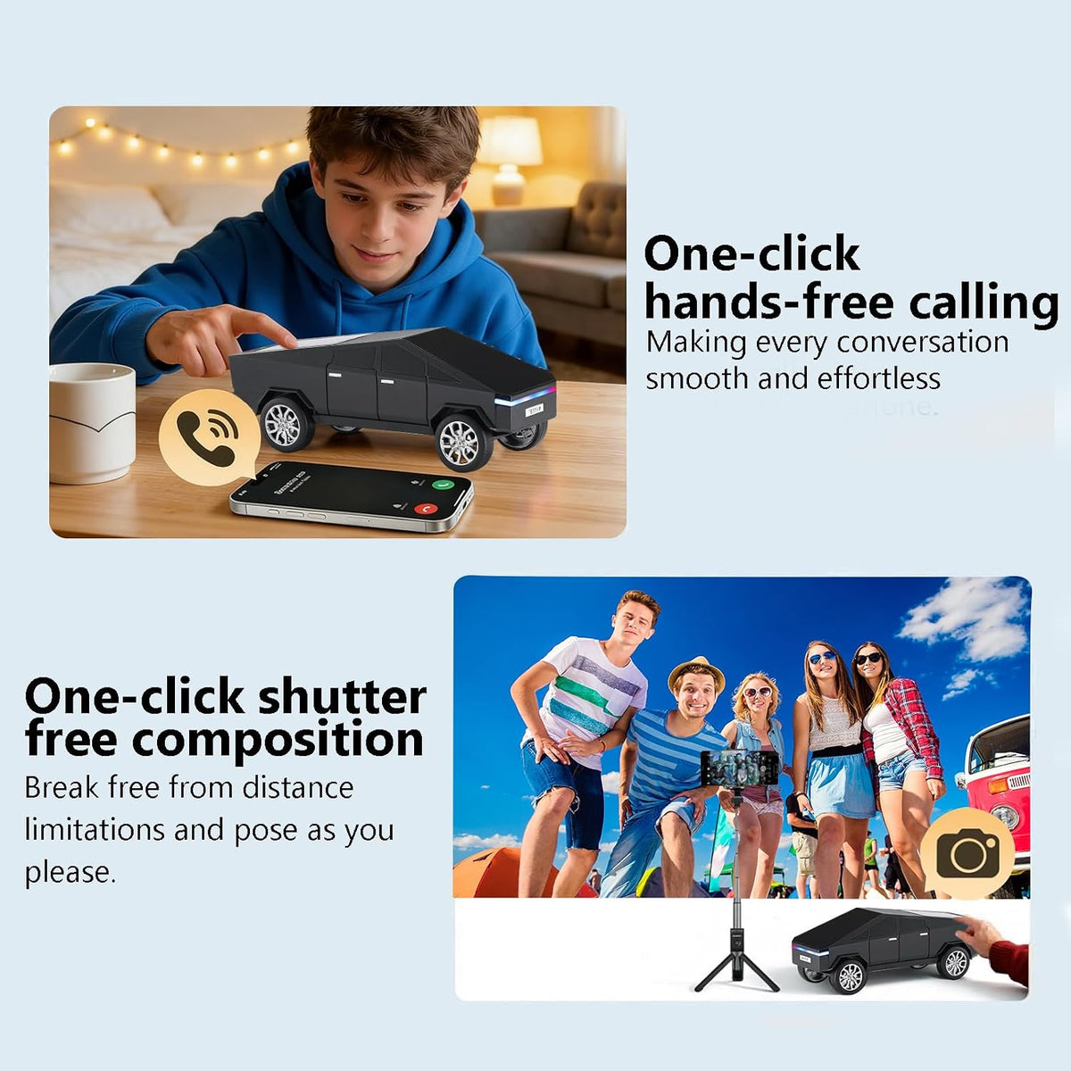 WSTER-580 New Cybertruck Car Shaped Wireless Bluetooth Speakers