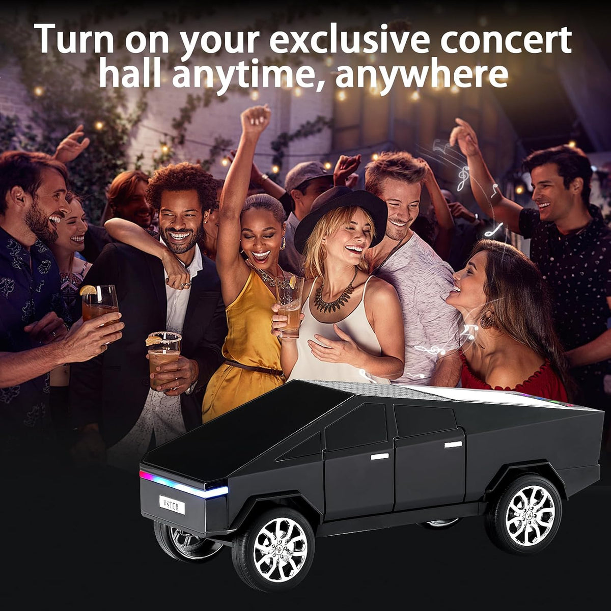 WSTER-580 New Cybertruck Car Shaped Wireless Bluetooth Speakers