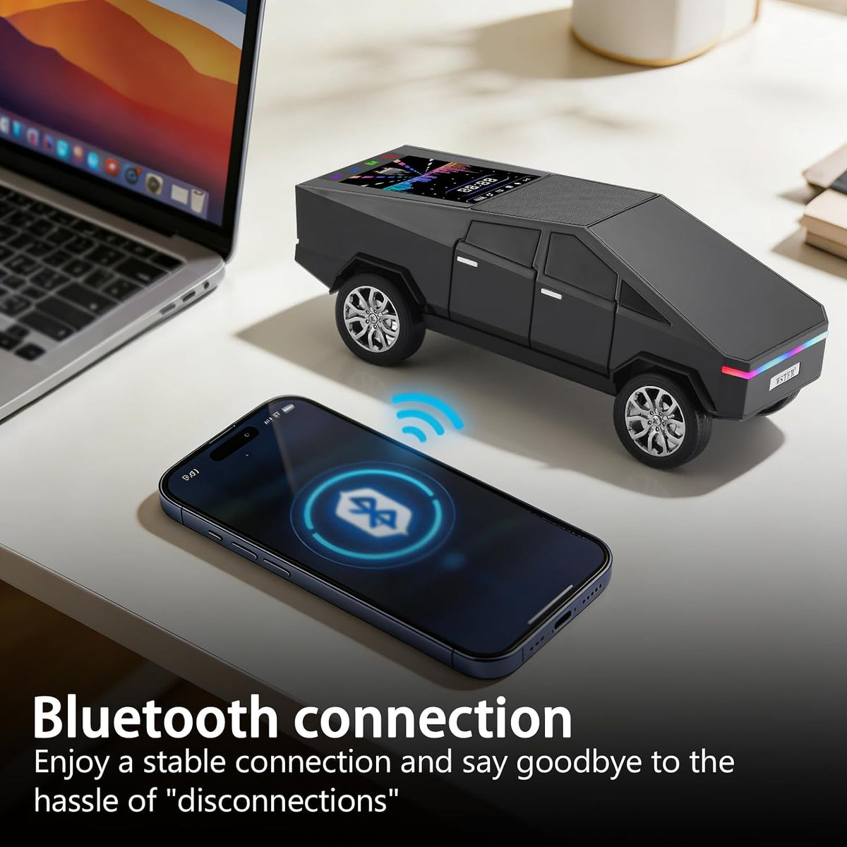 WSTER-580 New Cybertruck Car Shaped Wireless Bluetooth Speakers