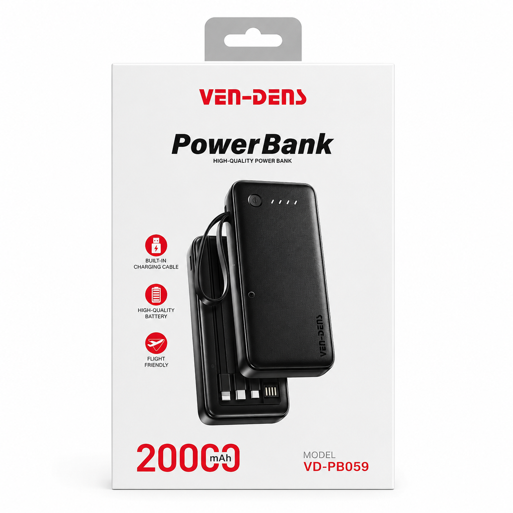 VEN-DENS (VD-PB059) 20000mAh Power Bank
