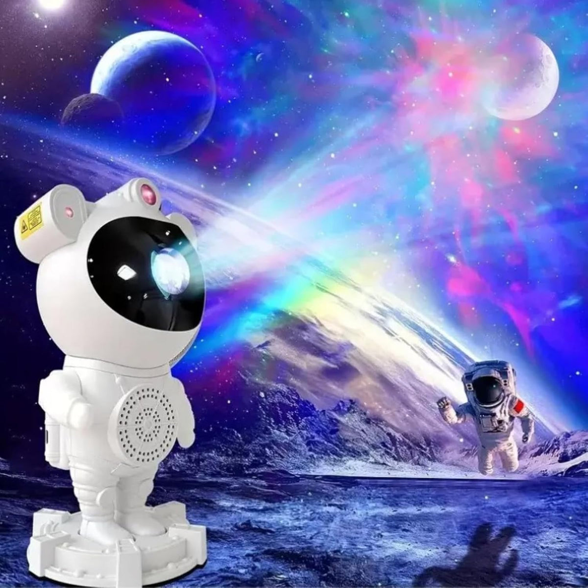 Astronaut Wireless 5W Bluetooth Speaker with Galaxy Projector & 8Hrs Playtime, HD Surround Sound