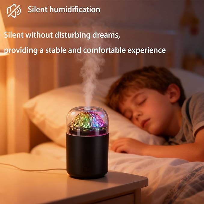 USB Mini Humidifier with Colorful LED Light