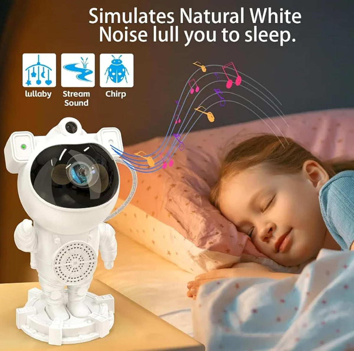 Astronaut Wireless 5W Bluetooth Speaker with Galaxy Projector & 8Hrs Playtime, HD Surround Sound