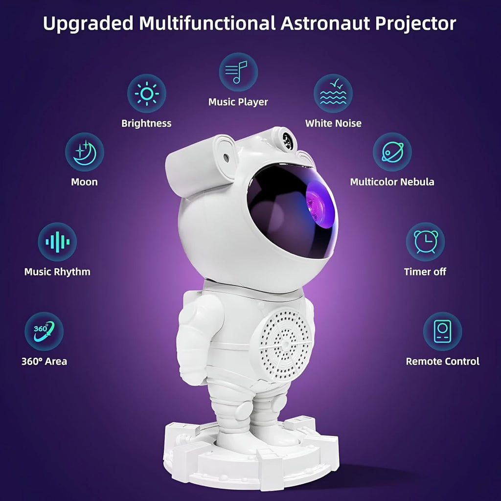 Astronaut Wireless 5W Bluetooth Speaker with Galaxy Projector & 8Hrs Playtime, HD Surround Sound