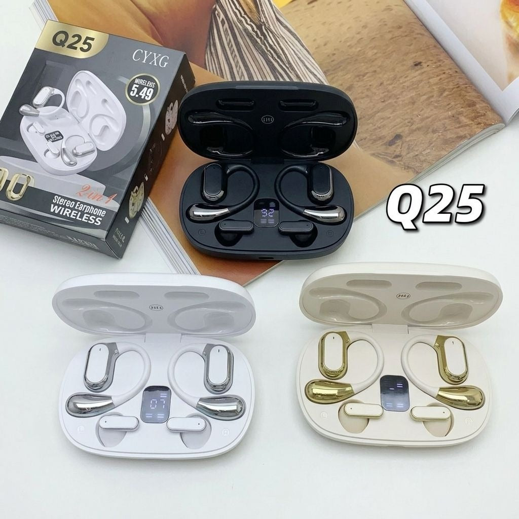 Q25  TWS Wireless Earbuds – LED Digital Display